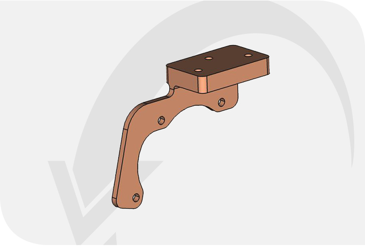 3D model mounting bracket race car gearbox